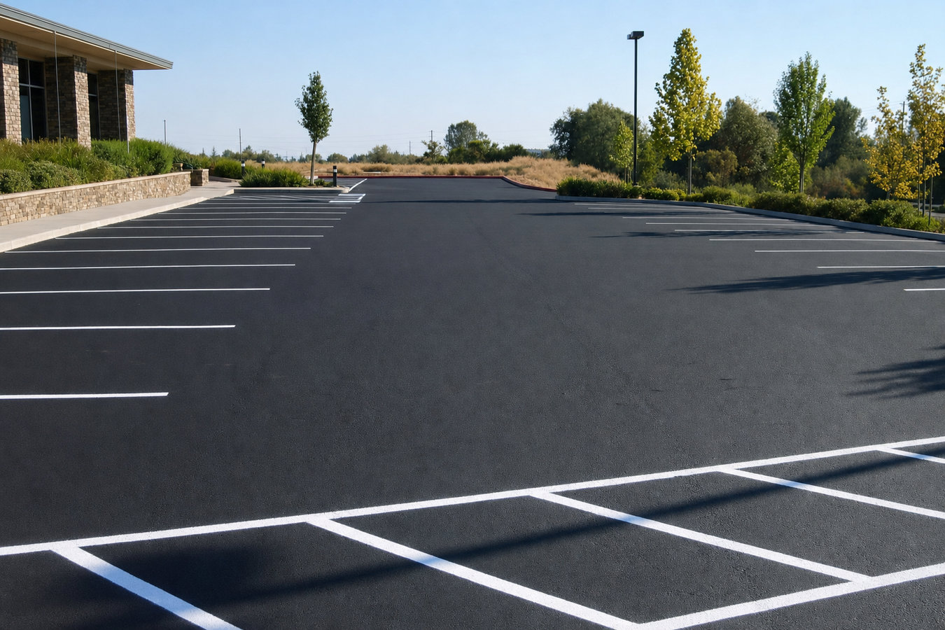 Parking lot paving